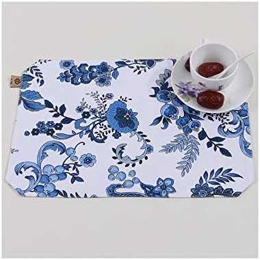 2pcs Placemat insulation Pastoral style Anti-scalding thick double-layer mats Chinese mats American table mats Non-slip mats 3140cm