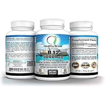 B12 5000mcg Methylcobalamin B 12 Vitamin Supplement 60 Tablets Supports Healthy Energy Production Weight Loss Metabolism Mood