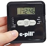 4 Alarm Pill Box Organizer with Vibration Reminder. Pillbox in two color choices (Black)