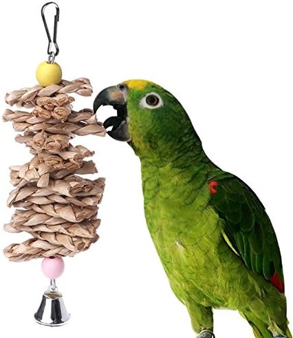 Lanking Parrot Chewing Bite Toys, Bird Natural Wooden Grass 1#