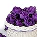 Tinksky 50pcs 3cm Artificial Roses Flower Heads Wedding Decoration (Purple)
