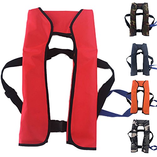 Shalleen 1pcs Automatic/Manuel Life Jacket Vest Auto Inflatable Survival Personal Floatation