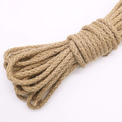 tenn well 8 mm dickes Juteseil, 15 m langes geflochtenes Gartenseil, starke Jute-Schnur für Heimdekoration, Basteln und DIY Kratzbaum (braun) – Bild 6