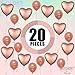 KatchOn Big Rose Gold Heart Balloons - 18 Inch, Pack of 20 | Rose Gold & Blush Pink Heart Shaped Balloons | Valentines & Galentines Day Decorations
