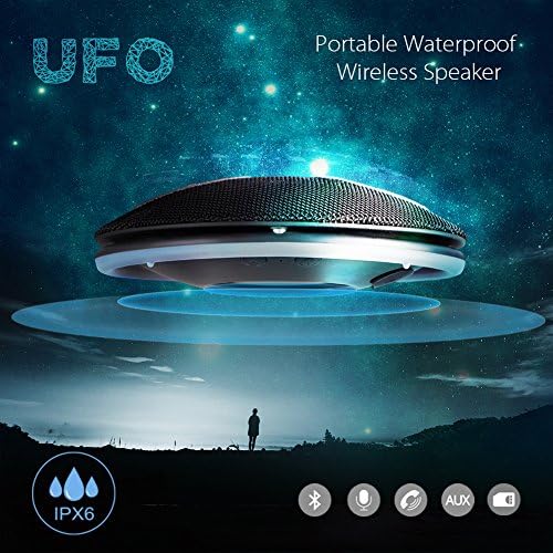 ARVICKA Customized Wireless Portable Bluetooth Speaker, 10W Water Resistant Shower Speaker, Powerful Waterproof Outdoor Speaker with Mic for Sports, Travel, Party, Beach, Camping, Rock Climbing, Black