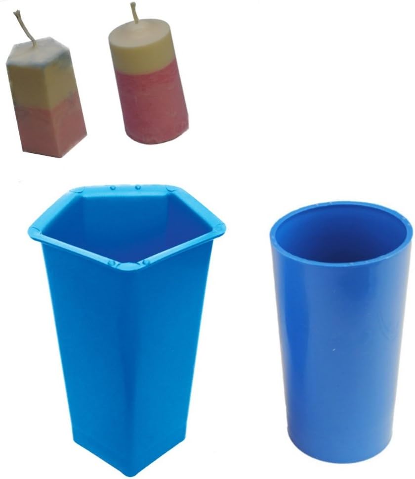 Proops Set x 2, Pentagon 5 Sided Pillar Candle Mould & 4 1/2" Tall Pillar Mould, UK Made (S7605). Free UK Postage