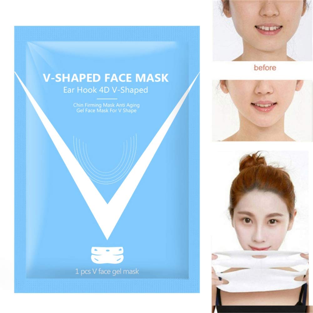 Amazon Com Ofanyia 4d V Shaped Face Mask Ear Hook Chin Firming