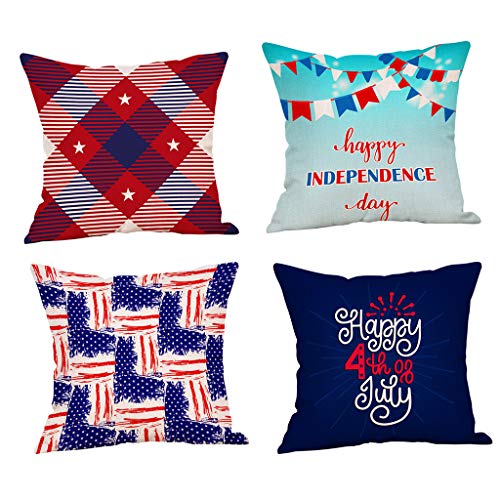 Independence Day Pillow Covers, CSSD 4PCS 18
