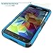S5, Galaxy S5 Case, BUDDIBOX® [Heavy Duty] Samsung Galaxy S5 Belt Case **Tough Rugged** [HSeries] Hard Shock-Resistant Hybrid Cover Dual Layer Locking Swivel Belt Clip Holster Kickstand Case - Retail Packaging - Ultra Durable Protective Phone Case for Samsung Galaxy S5 - Blue