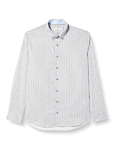 bugatti 9350-38505 Camicia Button-Down, Grigio Blu, XL Uomo