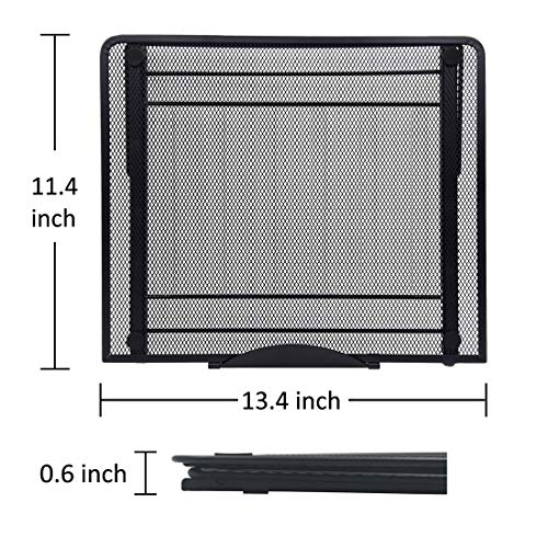 Ventilated Adjustable Foldable Portable Laptop Tablet Stand Riser, Large Version Light Box Laptop Pad Stand with 9 Angles Skidding Prevented Tracing Holder, Fits Up to 10-15.6 inch Notebook, Black