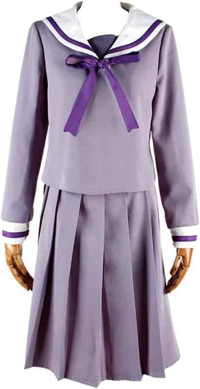 Noragami Hiyori Iki Cosplay Costume Purple Uniform Without Coat