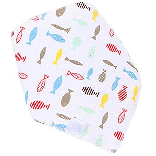 TRENTON Baby Boy Girl Cotton burp clothes Lovey Buttons Thick Bib Feeding Bandana - 17