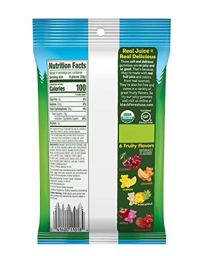 BLACK FOREST ORGANIC GUMMY BEARS CANDY, 4-OUNCE PEG BAG