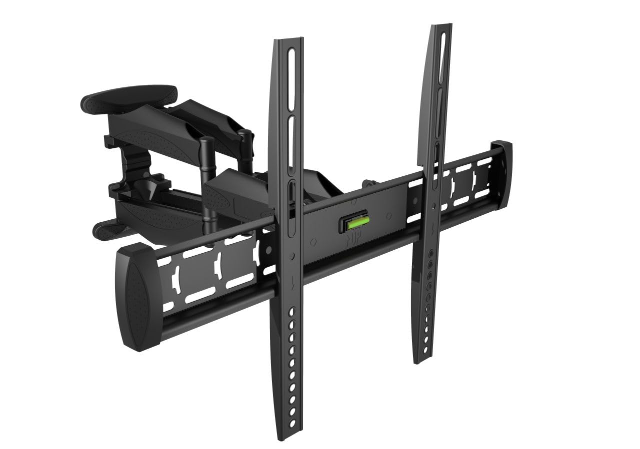 DCU Tecnologic | Adjustable Full Motion TV Support with 3 arms | TV Support for 32-70 inches | VESA max. 600 x 400 mm | Max. Load Weight 45 kg | Easy Installation | Black