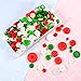 Coobey 200g Christmas Craft Buttons Handmade Sewing Buttons with Plastic Storage Box for DIY Sewing Crafting, Assorted Colors and Sizes