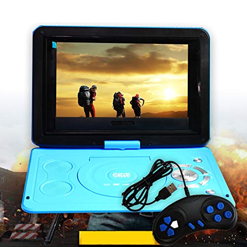 13.9 inch Portable DVD Player with Rechargeable Battery, 10.1 inch Swivel Display Screen, Card Reader, Car Charger,Power Adapter. Support 3D Playback, FM Radio,Power Off Memory
