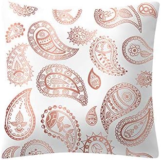 Yuwegr Fashion Pillowcases, Rose Gold Pink Printing Square Cushion Cover Sofa Bedroom Throw Pillow Case Home Decoration 45cm x45cm (H)