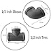 IBEUTES 10-Pack Black Malleable Iron Cast black pipe fittings 1/2 inch pipe tee elbow, DIY Pipe Furniture, 1/2 Inch black iron pipe Threaded Pipe Nipples Industrial Piping