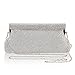 SUMICH Crossbody Purse for Women Quilted Clutch Handbag Dumpling Bag Cloud Purse Ruched Bag Handmade Leather Hobo Bag (Silver)