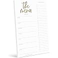 Bliss Collections Weekly Meal Planner, Gold, Magnetic Family Meal Calendar and Notepad for your Fridge for Meal Prep, Grocery Lists, Notes, Tasks, To-Do List and Organization, 6"x9" (50 Sheets)