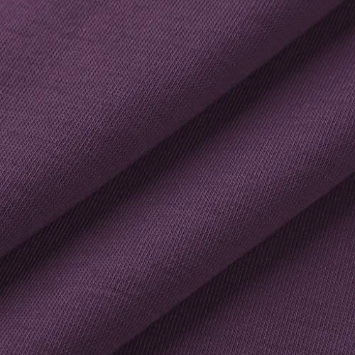 Todaies Women Casual Lace Dress, O Neck Short Sleeve Above Knee Dress Loose Party Dress (S, Purple)