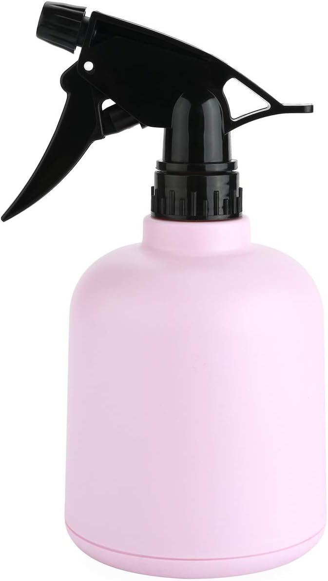 T4U Plastic Plant Mister, Fine Mist Spray Bottle with Top Pump Trigger, Indoor Plant Watering Can Water Sprayer for Flowers Herbs Plants Home Garden Pink (20oz)