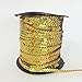 PEPPERLONELY Brand 100 Yard/Roll Holographic Flat Sequin Trim 5mm(3/16 Inch), Gold