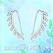 POPLYKE Sterling Silver Ear Climber Crawler Earrings Leaf Earrings for Women,Ear Cuff Earrings with Cubic Zirconia(Silver)