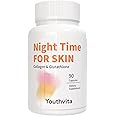 Youthvita Collagen Peptides L-Glutathione Vitamin C GABA Astaxanthin Vitamin E,Support Skin Health,90 Capsules