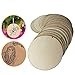 KURTZY 50 Pieces (4 Inch) Round Wooden Circles with Holes - Hanging Tags Wooden Discs Cutouts - Blank Wood Circles Ornaments for DIY Crafts, Milestone Discs, Wood burning, Painting, Home Decorations