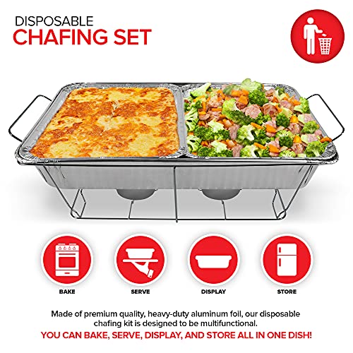 Chafing Dish Buffet Set Disposable 21 x 13 (5 Pack) 9 x 13 (10 Pack