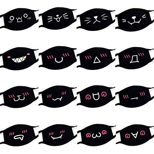 Corgy Unisex Mouth Massk Cute Cartoon Expression Hanging Ear Cotton Dust Massk Massks