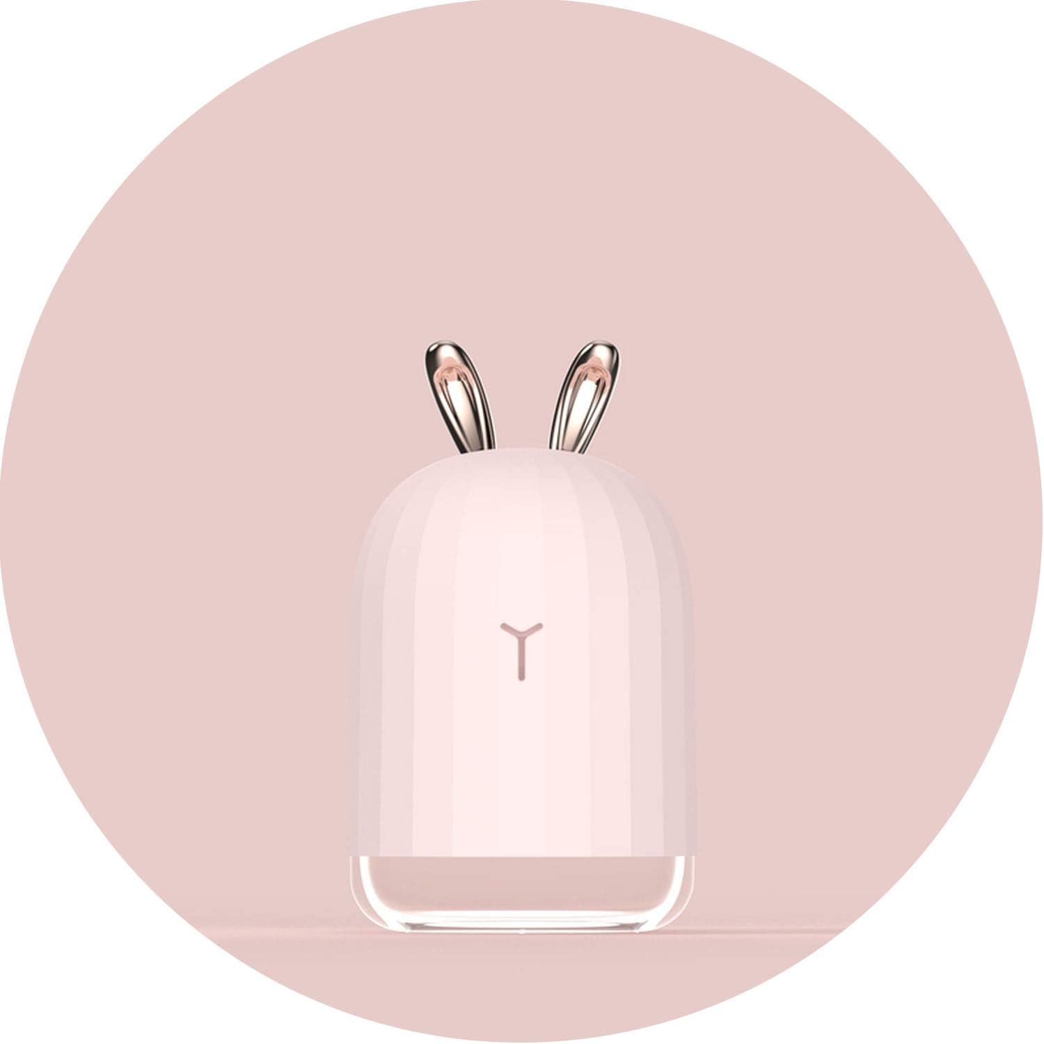 Visible Wind 220ML Ultrasonic Air Humidifier Aroma Essential Oil Diffuser for Home Car USB Fogger Mist Maker with LED Night Lamp,Pink