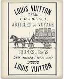 Louis Vuitton Wagon Advertisement - 11x14 Unframed Art Print - Great Home and Bathroom Decor Under $15