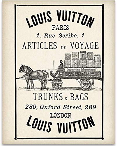 Louis Vuitton Wagon Advertisement - 11x14 Unframed Art Print - Great Home and Bathroom Decor Under $15