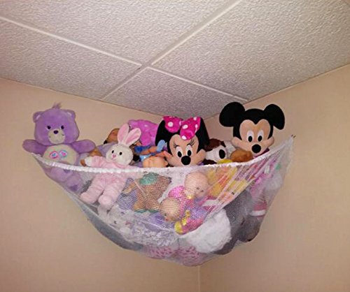Stuffed Animal Hammock, Powkoo Stuffed Toys Hammock Toy Storage Net Organizer for Stuffed Animals, Teddy Bears, Nursery Play