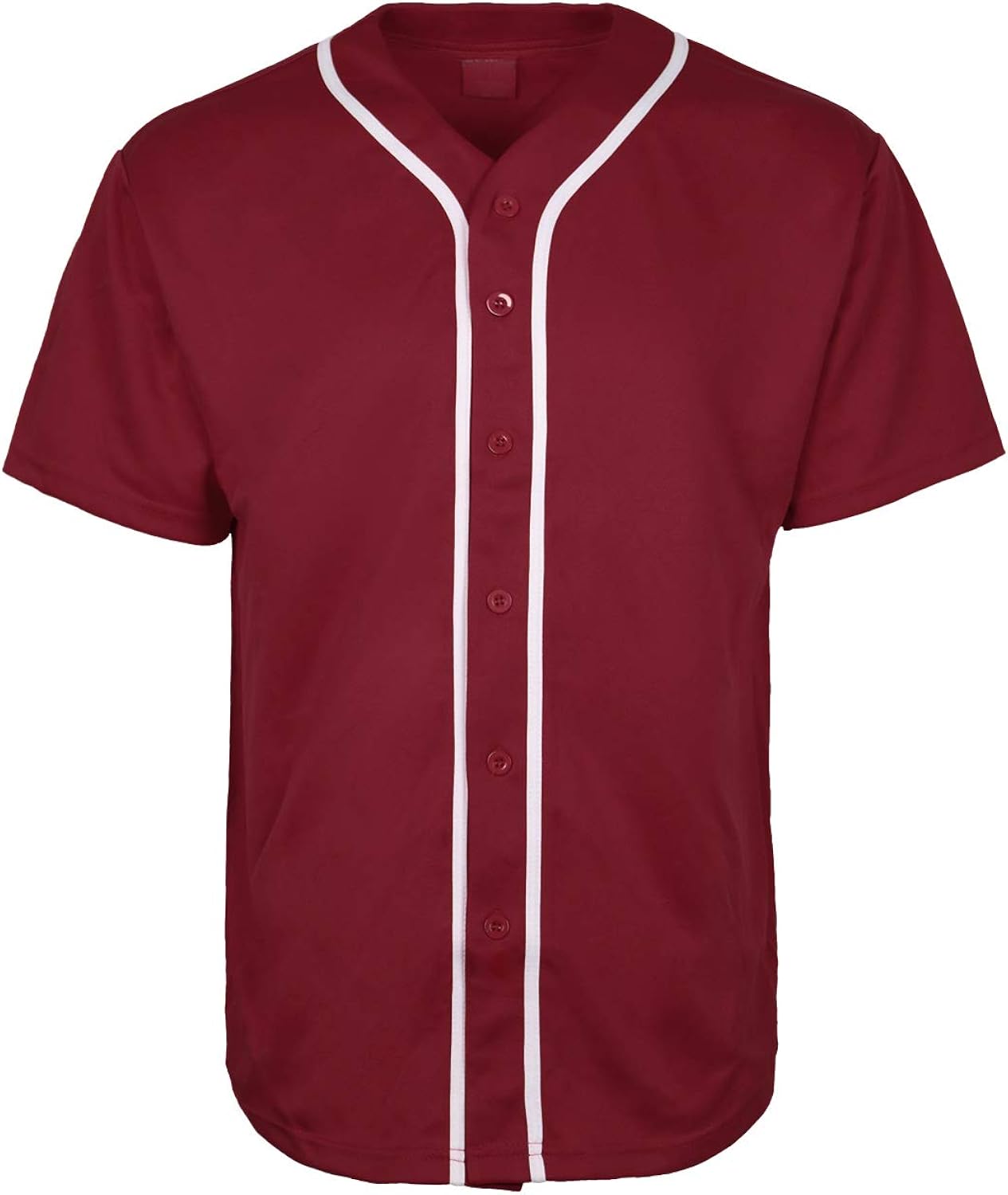 URBANJ Men's Baseball Jersey Button Down Short Sleeve Shirt Big&Tall Size S5XL