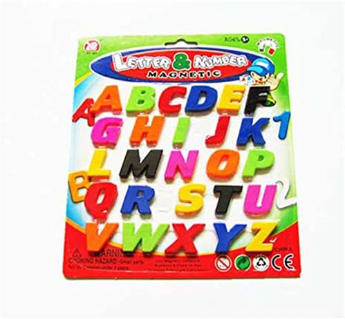 Magnetic Alphabet Letters&amp;Number,DBKech Capital&amp;Lowcase Fridge Additive A-Z And Or Numbers 0-9 Children Kids Development Educational Toys (Capital Letters)
