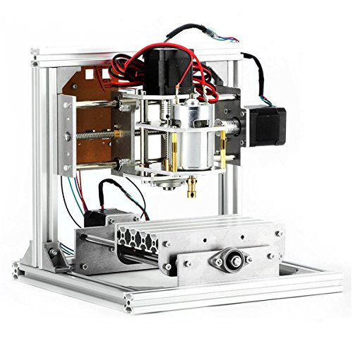 CNC Router Machine, 3 Axis DIY CNC Engraving Machine PCB Milling Machine 5.12x3.94 inch Effective Working Travel CNC Wood Carving Mini Engraving Router