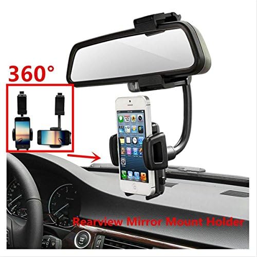 LUOMULONG Car Mount, Car Rearview Mirror Mount Truck Auto Bracket Holder Cradle for iPhone 7 7s 6 6s 6s plus 5s Samsung Galaxy S6 S6 edge S5 S4 Cell Phones Smartphone GPS PDA MP3 MP4 devices