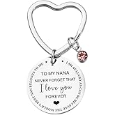 Xiyantiji Mothers Day Keychain Gifts for Nana Grandma Grandmother, Nana Gifts for Christmas Birthday, Nana Keychain from Grandkiddaughter Grandson
