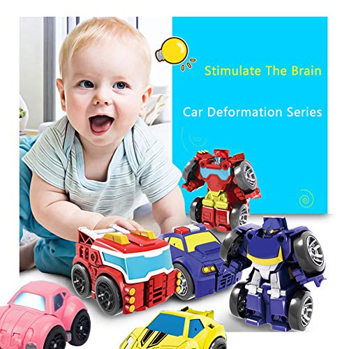 JAMOR Mini Car Robot Pocket Toy Transformable Toy Car Car Robot Toy Car