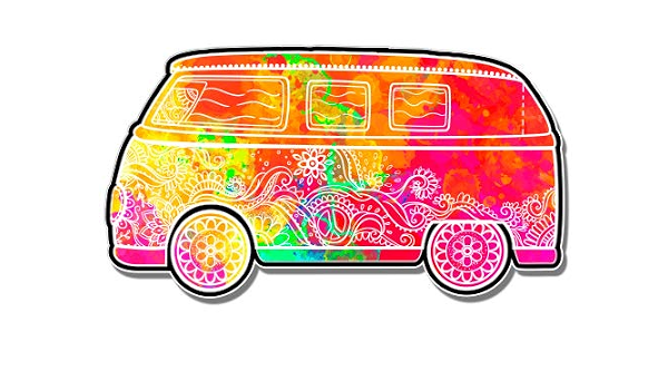GT Graphics Hippie Van Cute Colorful 