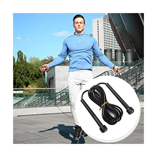 Skipping-Rope-Adult-Fitness-for-Men-Women-Speed-Jumping-Rope-Comfortable-Handle-For-Fat-Loss-Burning-Exercise-Best-For-Home-Gym-Workout-Equipment-BlackBlack Skipping Rope Smart Speed Jump Rope for Adult Fitness Exercise Lightweight Adjustable Home Gym Workout Equipment Jumping…