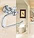 Kabter Brass Toilet Paper Holder Wall Hooks,Chrome