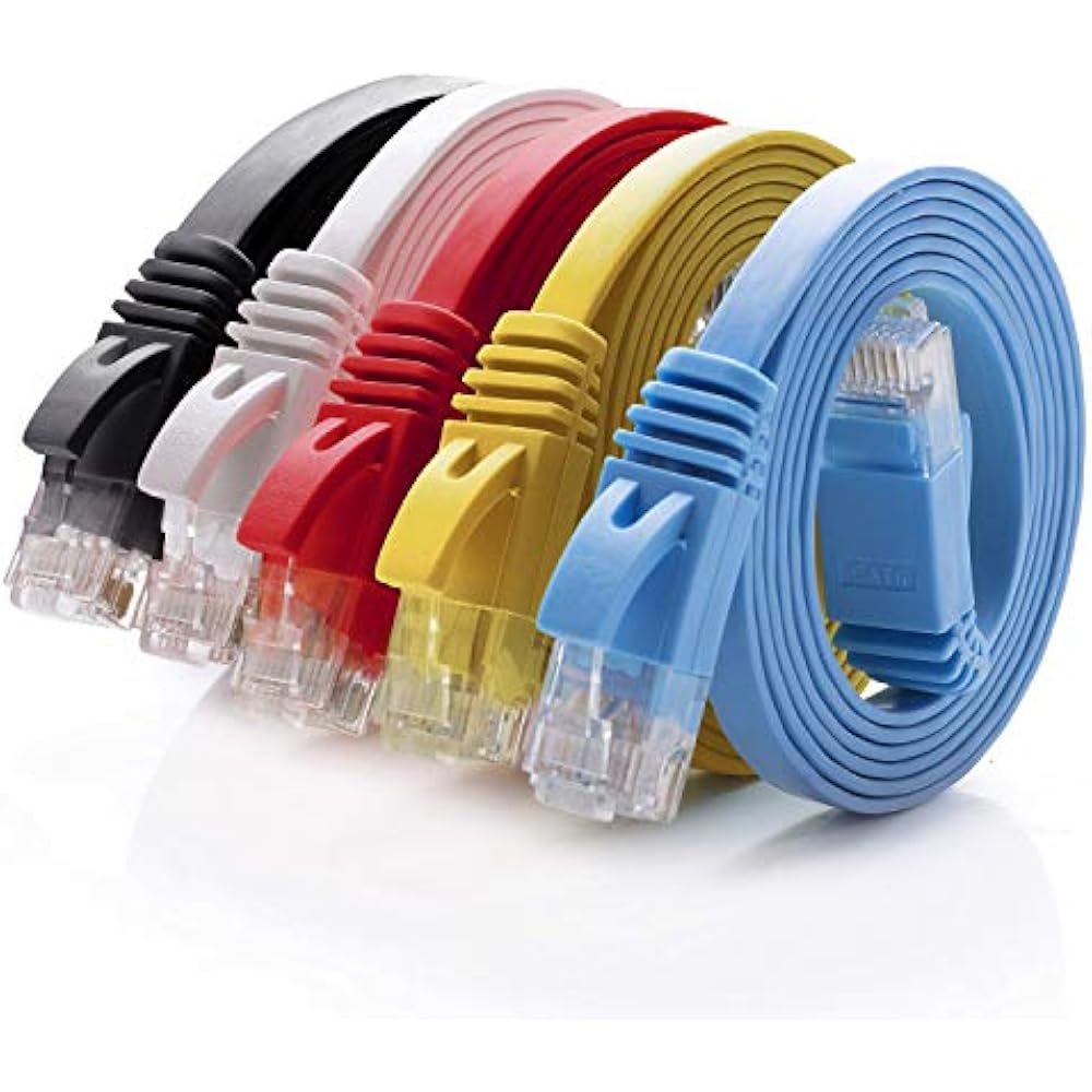 Cat 6 Cable 5 Ft (5 Pack)(at Cat5e Price But Higher Bandwidth