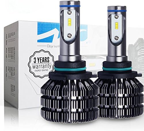 LED Headlight Bulbs 9006-HB4, 50W 6000LM 6K Cool White, Fanless design, Hi/Lo Beam Car LED Headlight - 1 years Warranty