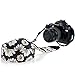 Elvam Universal Men and Women Camera Strap Belt Compatibla with All DSLR Camera and SLR Camera - Black Flower