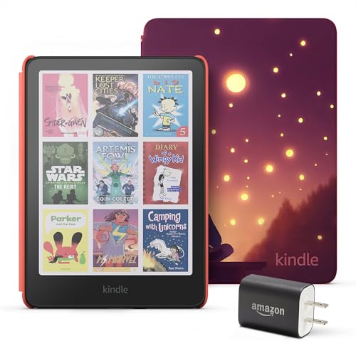 Introducing Amazon Kindle Colorsoft Kids Essentials Bundle including Kindle Colorsoft Kids (16 GB) – First Kindle for kids in color - Starlight Reading and Power Adapter
